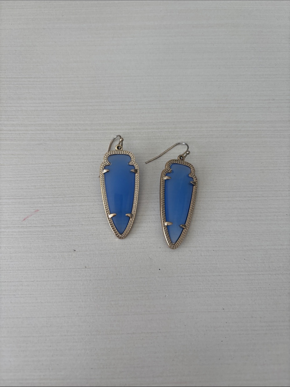 Kendra Scott Blue Drop Earrings with Gold-Tone Frame
